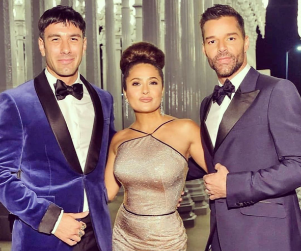 Ricky Martin and Salma Hayek flashed shimmering smiles at the LACMA